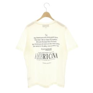 AMERICANA LAppartement別注 23SS AMRCN T-SH Tシャツ カットソー 半袖 バックプリント 白 黒 ホワイト