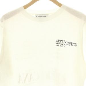 AMERICANA LAppartement別注 23SS AMRCN T-SH Tシャツ カットソー 半袖 バックプリント 白 黒 ホワイト