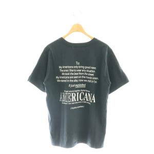 AMERICANA 23SS AMRCN T-SH Tシャツ LAppartement別注 半袖 プリント 黒 ブラック スミクロ