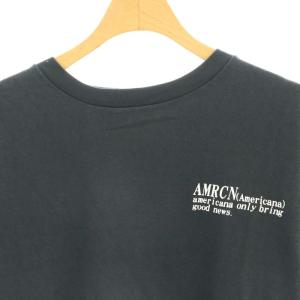 AMERICANA 23SS AMRCN T-SH Tシャツ LAppartement別注 半袖 プリント 黒 ブラック スミクロ