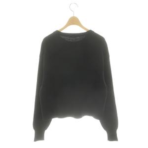 L'Appartement 24AW SHORT CREW NECK KNIT ニット セーター 長袖 黒 ブラック