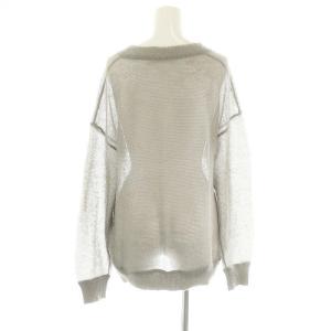 L'Appartement 23AW Sheer V/N Mohair Knit ニット セーター Vネック 長袖 グレー
