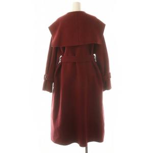 SNIDEL 22AW ビッグカラーリバーコート アウター ウール ベルト付き 0 S 赤 レッド /YQ OS