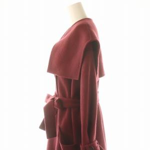 SNIDEL 22AW ビッグカラーリバーコート アウター ウール ベルト付き 0 S 赤 レッド /YQ OS