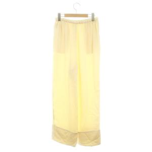 TODAYFUL 24SS Satin Easy Pants ワイドパンツ サテン ドロスト 38 イエローベージュ