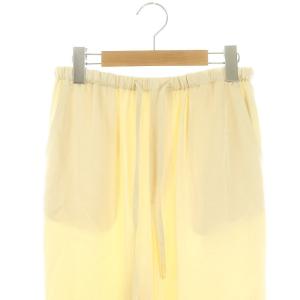 TODAYFUL 24SS Satin Easy Pants ワイドパンツ サテン ドロスト 38 イエローベージュ