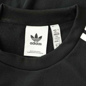 adidas Originals アディカラークラシックス カットライン クルーネックスウェット 長袖 ジャージ プルオーバー L 黒 ブラック HN6117