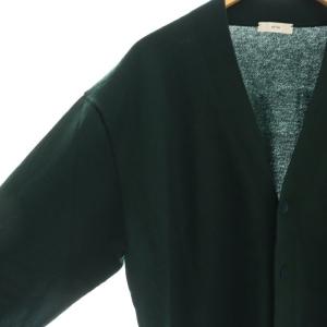 ATON エイトン ニットカーディガン 長袖 4 緑 グリーン