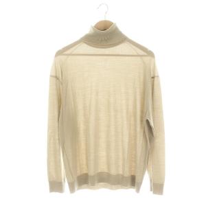 High Gauge High Neck Knitハイゲージハイネックニット セーター 長袖 タートルネック ウール 1 ベージュ