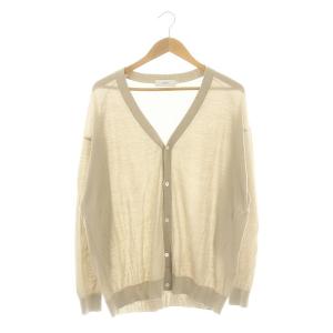 High Gauge Knit Cardiganハイゲージニットカーディガン 長袖 Vネック 薄手 ウール