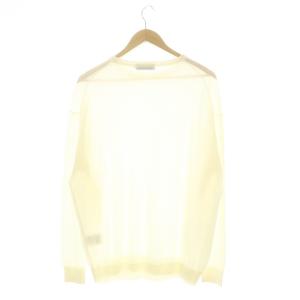 Graphpaper クルーネックニット セーター 長袖 プルオーバー ウール 1 S アイボリー /YQ OS