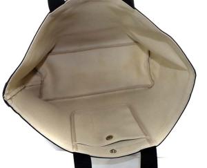 Hervé Chapelier 705GP コーテッドキャンバススクエアトートA4サイズ ノワール×ノワール