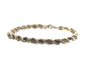 TIFFANY&Co. ブレスレット ツイスト コンビ ワイド チェーン K18 925SV