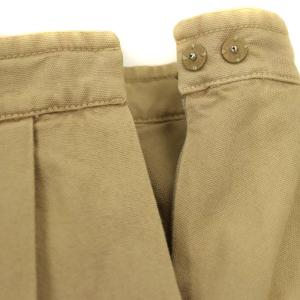 PRADA プリーツスカート ミモレ ロング フレア コットン 40 ベージュ