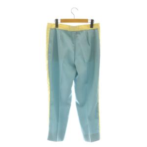 PRADA サイドライン パンツ テーパード ジッパーフライ 40S 水色 黄色 ライトブルー イエロー