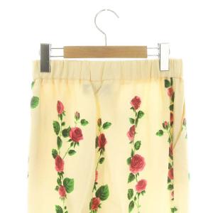 GUCCI フラワーボタニカル パンツ 38 クリーム ピンク 499155