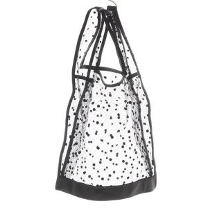 LUDLOW チュールショッピングバッグ ハンドバッグ 黒 ブラック