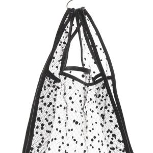 LUDLOW チュールショッピングバッグ ハンドバッグ 黒 ブラック