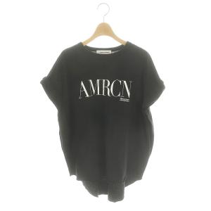 ×アパルトモン LAppartement 24SS T-SHIRT Tシャツ カットソー 半袖 ロールアップ ロゴ ラウンドヘム