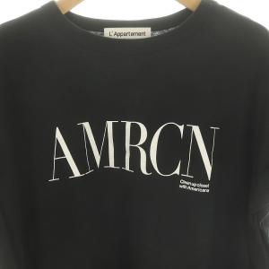 AMERICANA ×アパルトモン LAppartement 24SS T-SHIRT Tシャツ カットソー 半袖 ロールアップ ロゴ ラウンドヘム