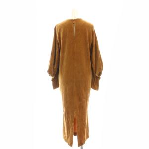 Mame Kurogouchi Ribbed Velour Jersey Dress 1 ブラウン