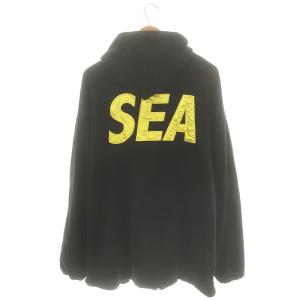 WIND AND SEA SEA BIG ZIP HOODIE パーカー ジップアップ フード L 黒 ブラック