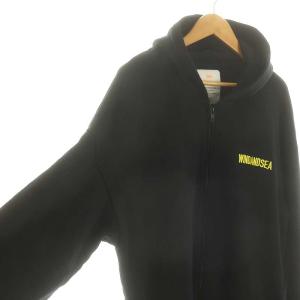 WIND AND SEA SEA BIG ZIP HOODIE パーカー ジップアップ フード L 黒 ブラック