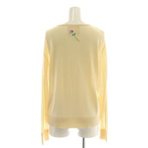 franche lippée ガーデニング刺繍ニットプルオーバー 長袖 薄手 フラワー 花柄 M アイボリー 4120219