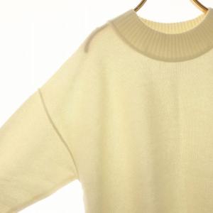 JOURNAL STANDARD 22AW ウォッシャブルアウトリンククルーネックプルオーバー ニット セーター 長袖 F 白 ホワイト