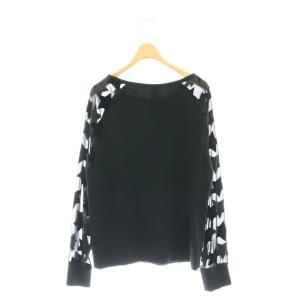 MIHARA YASUHIRO 袖デザイン スウェット カットソー 長袖 コットン 36 黒 ブラック /NR OS