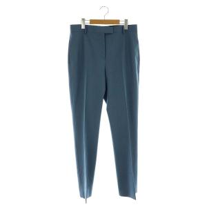 新ロゴ センタープレスパンツ スラックス スリムストレート 42 ブルーグレー /ES OS