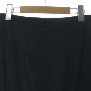 Salvatore Ferragamo ウール 切り替え スカート ひざ丈 ウール カシミヤ混 シルク混 42 XL 黒 ブラック