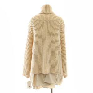 SNIDEL フリルコンビニットワンピース ミニ 長袖 F ベージュ