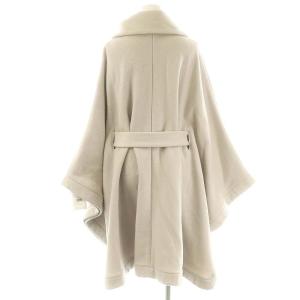 SNIDEL ミドルレングスポンチョコート ミドル丈 ウール ベルト付き F アイボリー