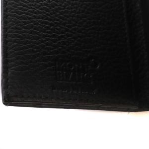 Montblanc カードケース 名刺入れ 二つ折り レザー 黒 ブラック