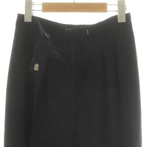 A.P.C. 2タックパンツ スラックス ウール 34 XS 紺 ネイビー