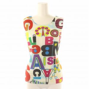 タイポグラフィプリントミストタンクトップ 3 オフホワイト マルチカラー