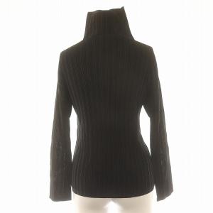 PLEATS PLEASE ISSEY MIYAKE ハイネックメタリックカットソー 長袖 プリーツ 3 黒 ブラック ゴールド色