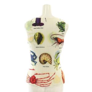 PLEATS PLEASE ISSEY MIYAKE セットアップ 海洋生物プリントレイヤードトップス 3 オフホワイト