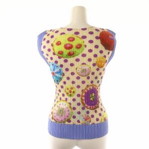 PLEATS PLEASE ISSEY MIYAKE ドーナツ柄ノースリーブカットソー 3 マルチカラー