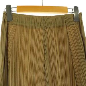 PLEATS PLEASE ISSEY MIYAKE イッセイミヤケ フレアスカート ロング プリーツ 3 ベージュ