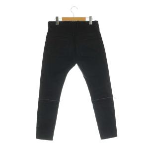 UNDERCOVER ジップスリット 切替デニムパンツ ジーンズ スリム ストレッチ 2 黒 ブラック UI2A4503