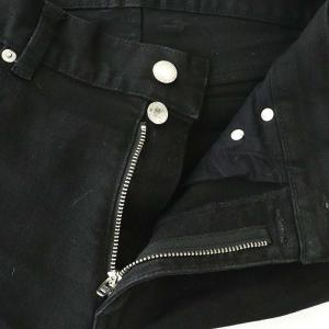 UNDERCOVER ジップスリット 切替デニムパンツ ジーンズ スリム ストレッチ 2 黒 ブラック UI2A4503