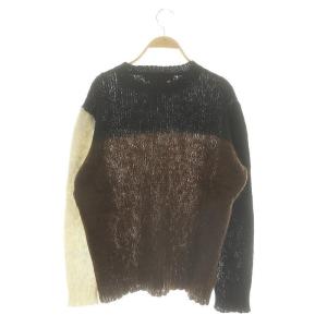 MARNI モヘヤニット セーター 長袖 46 黒 茶 ブラック ブラウン M05GP0035