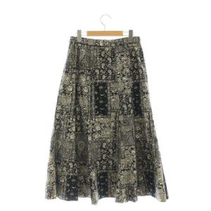 GRACE CONTINENTAL 23AW ラメジャガードマーメイドスカート ロング 38 黒 ベージュ ブラック