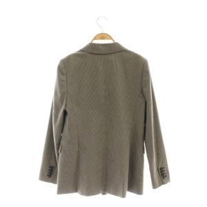 GRACE CONTINENTAL テーラードスリムジャケット ブレザー シングル 千鳥柄 38 M 茶 ブラウン 黒 ブラック