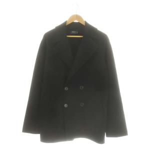 ウールピーコート アウター ミドル丈 ダブル SP 濃紺 ダークネイビー