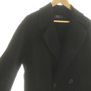 POLO RALPH LAUREN ウールピーコート アウター ミドル丈 ダブル SP 濃紺 ダークネイビー