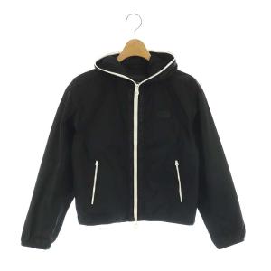 MIELLA ナイロン ブルゾン ジャケット ジップアップ 40 黒 白 ブラック ホワイト /MI OS