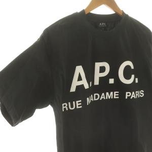 A.P.C. 24SS EDIFICE別注 オーバーサイズ ロゴプリント Tシャツ 半袖 S グレー
